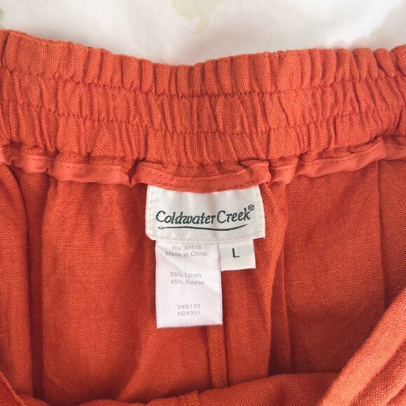 Linen Blend Wide Leg Pants - Picture 2 of 5